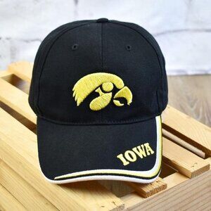Vintage 90s Iowa Hawkeyes Twins Enterprises Adjustable Twill Sandwich Bill Cap